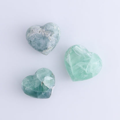 Fluorite Hearts Set of 7 - Expert Wholesale and Supplier of Wholesale Crystals & Bulk Gemstones, ["Fluorite","Hearts","Mexico"]