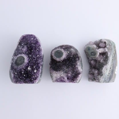 Uruguay Amethyst Set of 5 - Expert Wholesale and Supplier of Wholesale Crystals & Bulk Gemstones, ["Amethyst","Freeforms","Uruguay"]