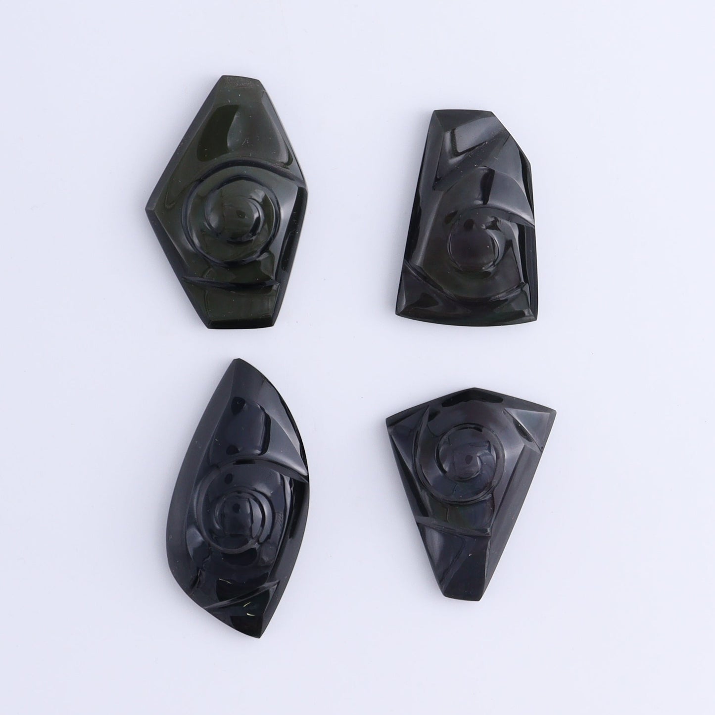 Rainbow Obsidian Cabs Set of 4 - Expert Wholesale and Supplier of Wholesale Crystals & Bulk Gemstones, ["Cabs","Mexico","Obsidian","Rainbow Obsidian"]