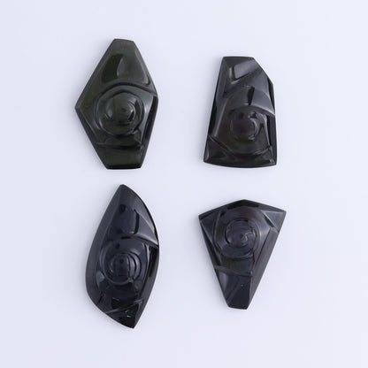 Rainbow Obsidian Cabs Set of 4 - Expert Wholesale and Supplier of Wholesale Crystals & Bulk Gemstones, ["Cabs","Mexico","Obsidian","Rainbow Obsidian"]