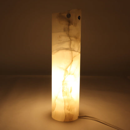 One 12" White Rough Top Onyx Lamp Blind