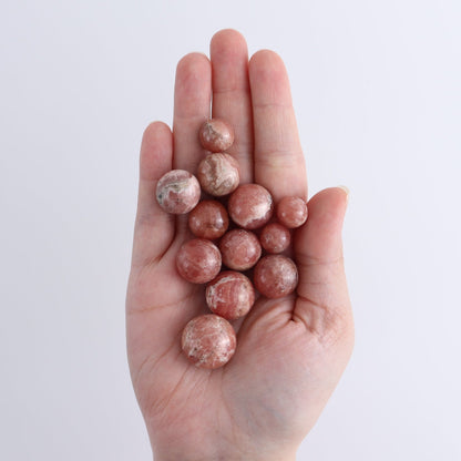 Rhodochrosite Spheres Set of 12