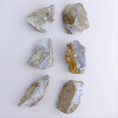 Blue Lace Agate Freeforms Set of 6 - Expert Wholesale and Supplier of Wholesale Crystals & Bulk Gemstones, ["Agate","Blue Lace Agate"]