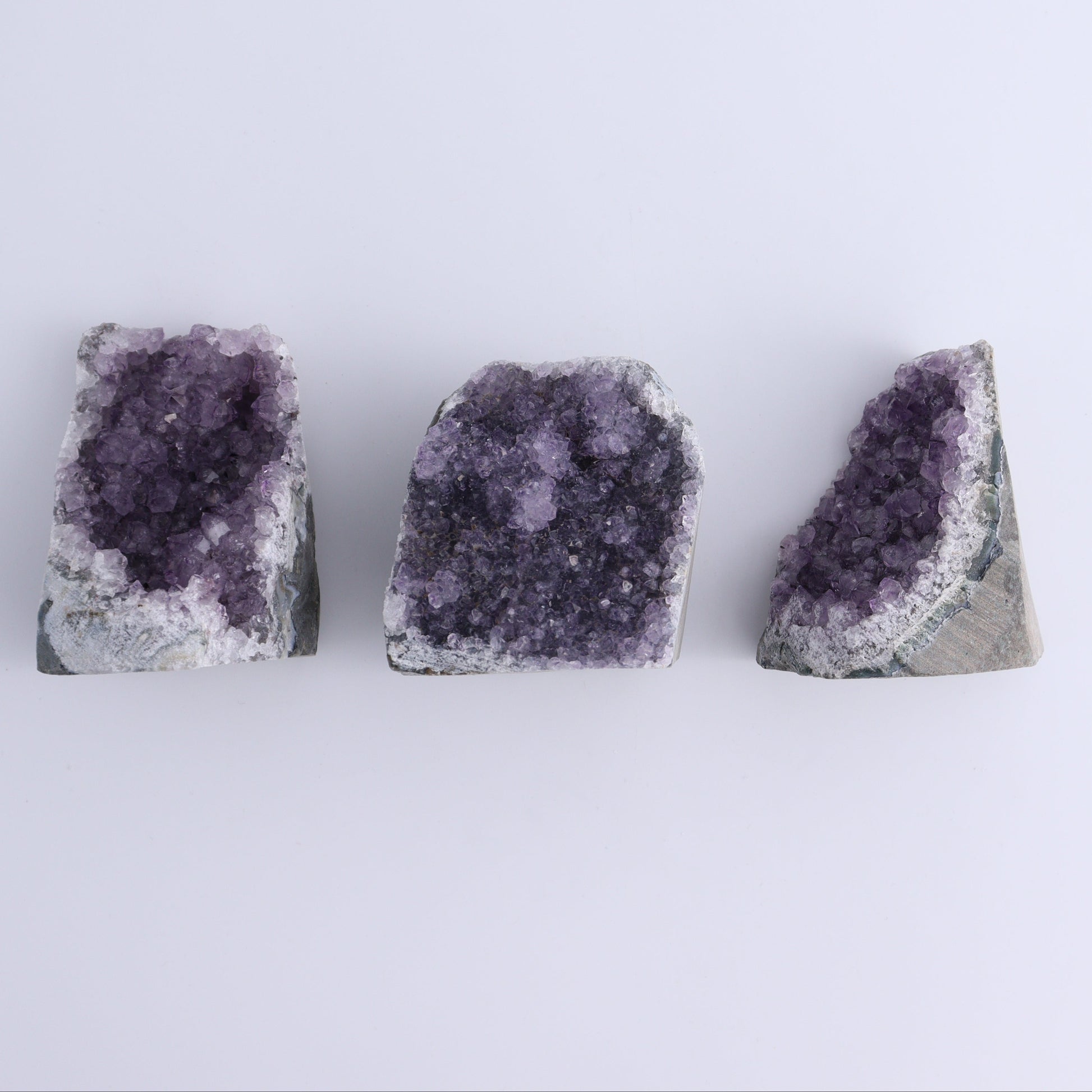 Uruguay Amethyst Cut Base Set of 12 - Expert Wholesale and Supplier of Wholesale Crystals & Bulk Gemstones, ["Amethyst","Cut Base","Uruguay"]