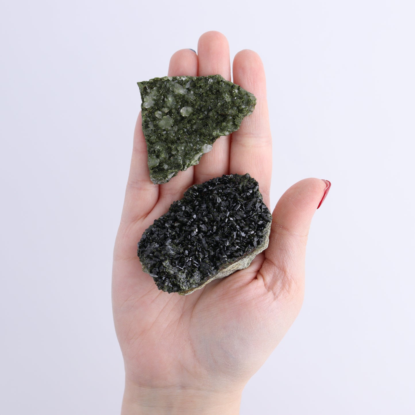 Epidote Set of 9 - Expert Wholesale and Supplier of Wholesale Crystals & Bulk Gemstones, ["epidote","flat","Flats"]