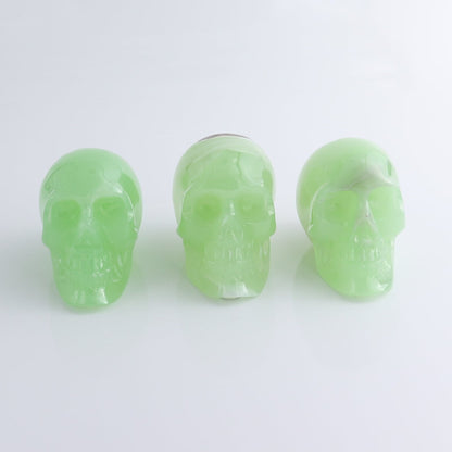 One Large Mexican Green Onyx/Calcite Skull