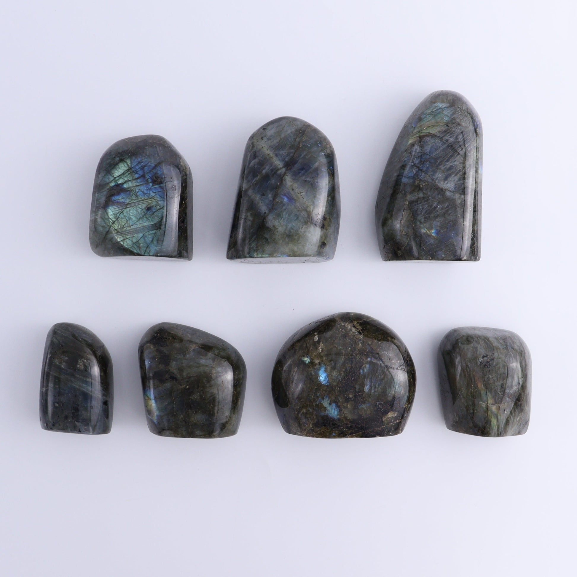 Labradorite Freeform Set of 7 - Expert Wholesale and Supplier of Wholesale Crystals & Bulk Gemstones, ["Freeforms","Labradorite","Madagascar"]