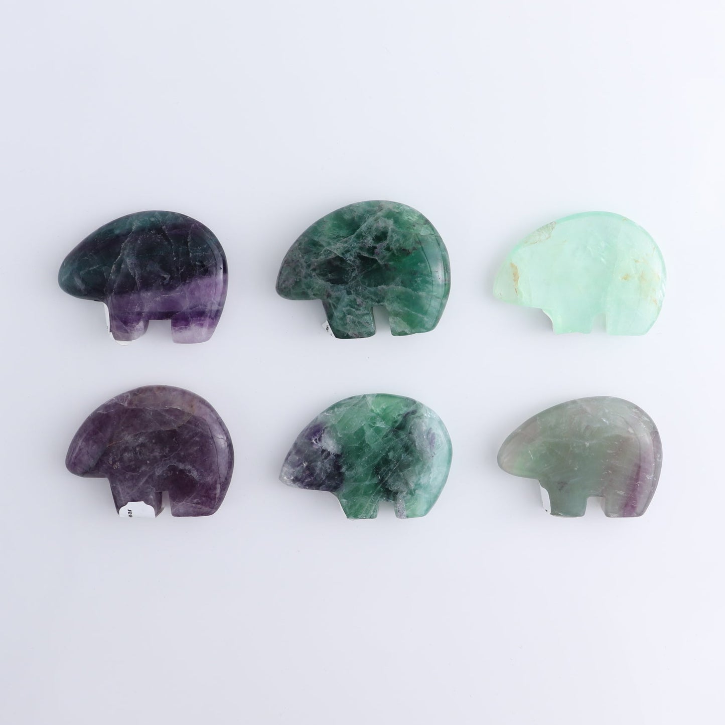 Fluorite Bears set of 6