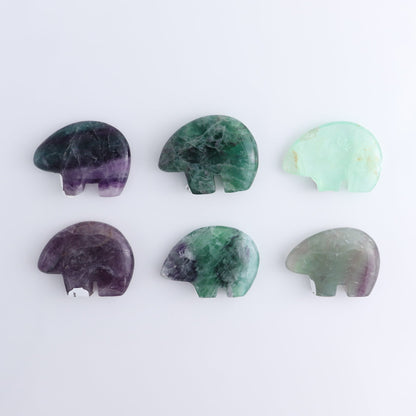 Fluorite Bears set of 6