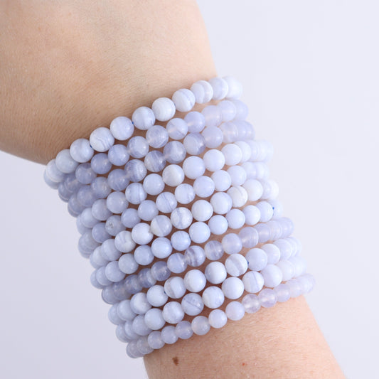 One Blue Lace Agate Bracelet | Mi Esperanza Minerals | Supplier of Crystals and Onyx