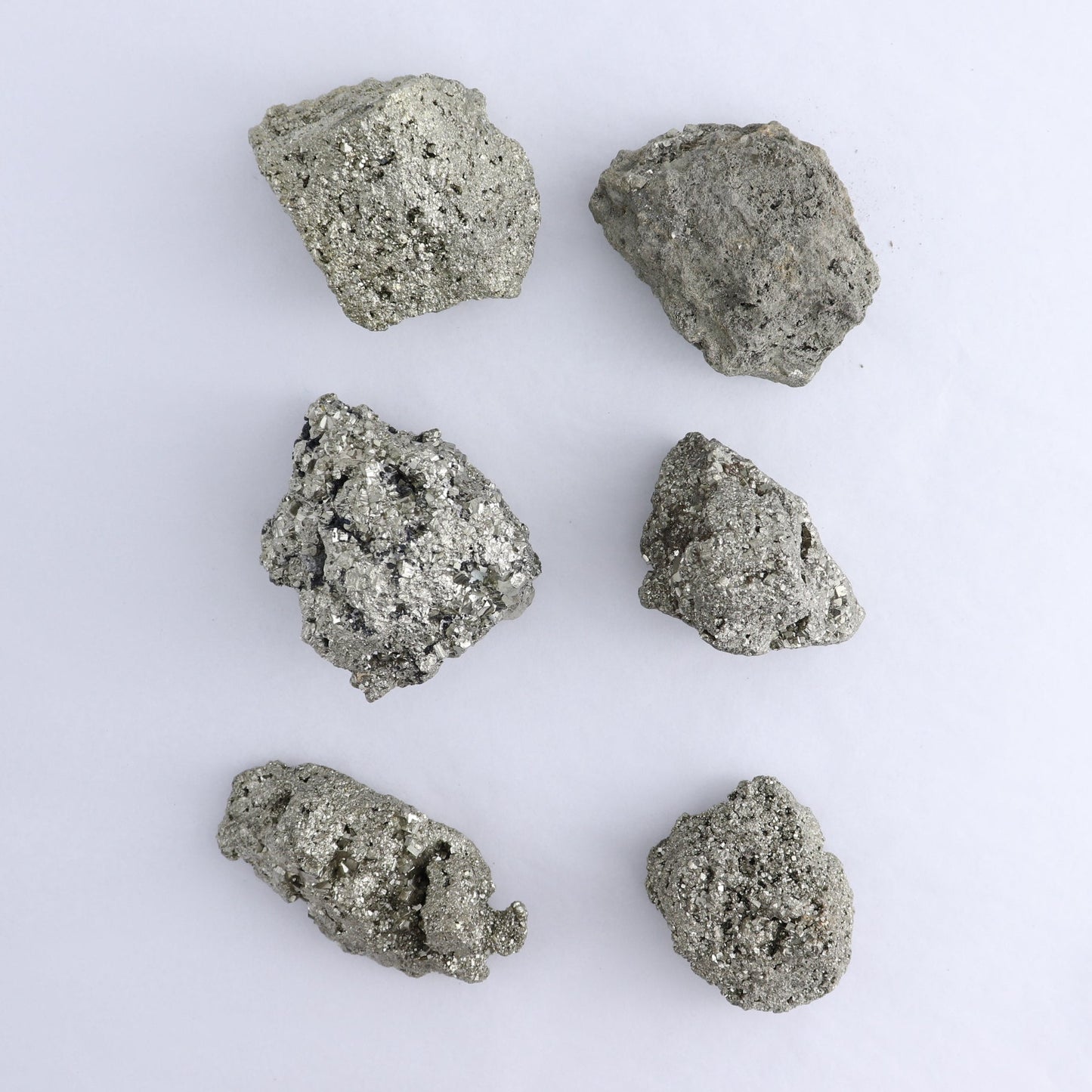 Pyrite Clusters Set of 6