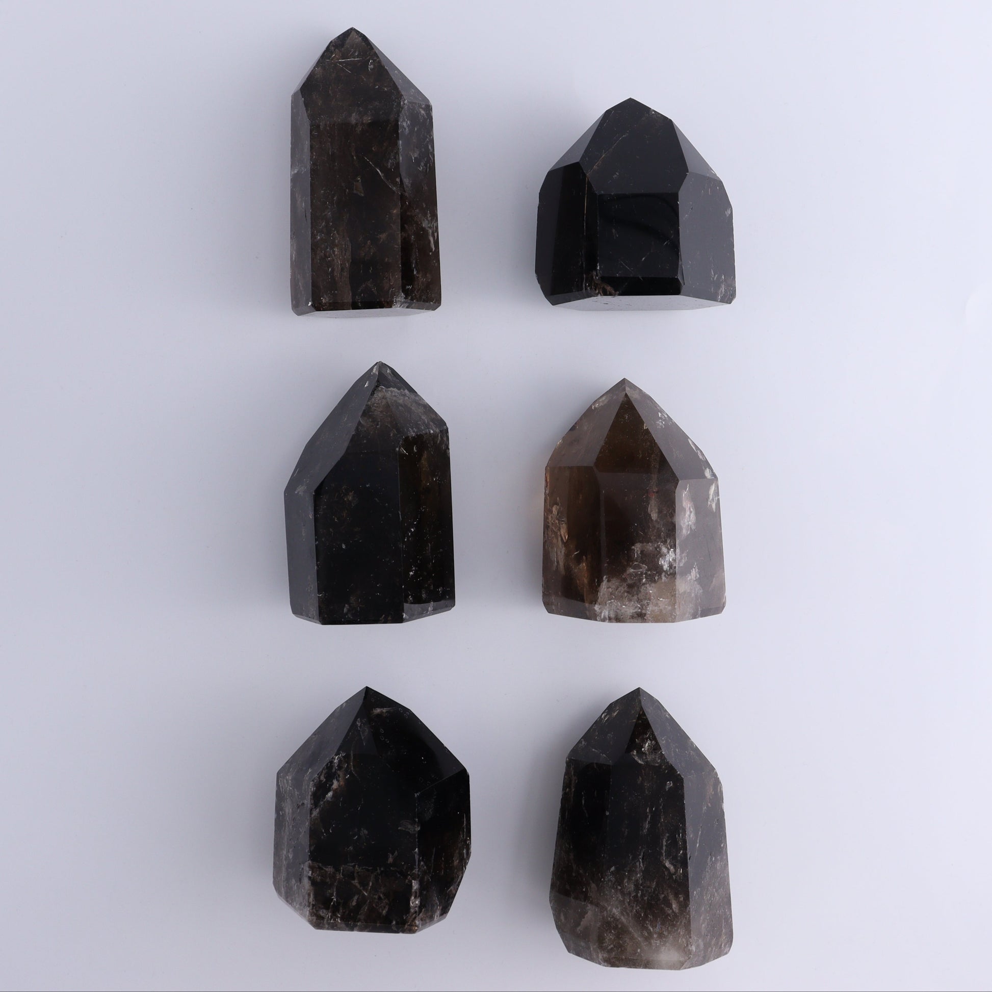 Smoky Quartz Points Set of 6 - Expert Wholesale and Supplier of Wholesale Crystals & Bulk Gemstones, ["Brazil","close_70","Points","Quartz","Smoky Quartz"]