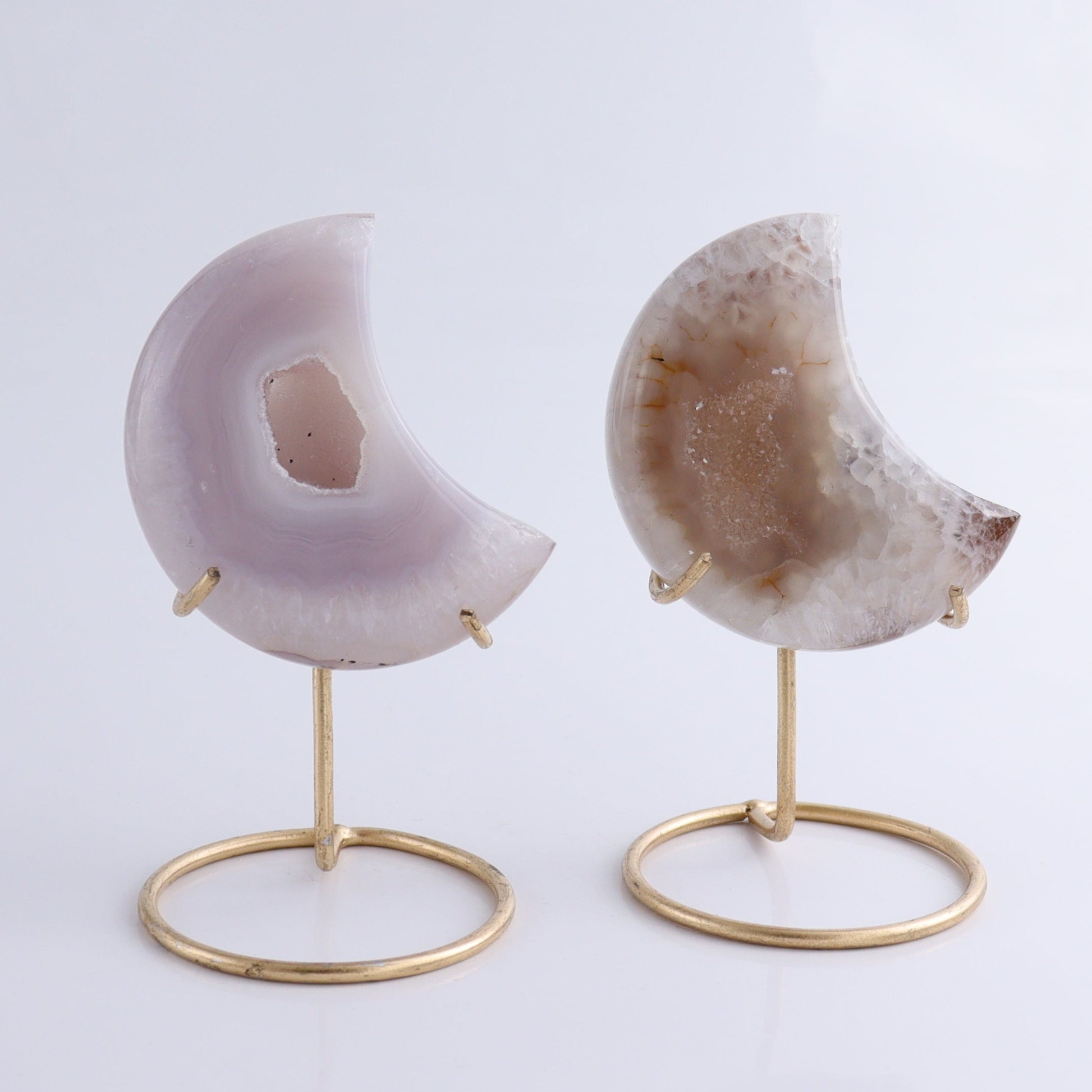 Agate Moons with Stand Set of 6 - Expert Wholesale and Supplier of Wholesale Crystals & Bulk Gemstones, ["Agate","Brazil","moons"]