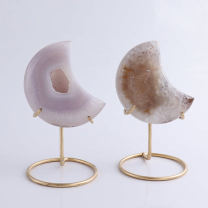 Agate Moons with Stand Set of 6 - Expert Wholesale and Supplier of Wholesale Crystals & Bulk Gemstones, ["Agate","Brazil","moons"]