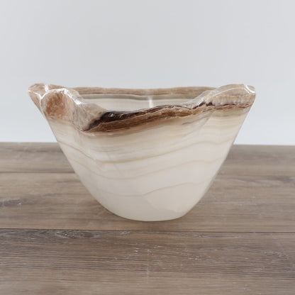 Mexican Onyx/Calcite Bowl 11"
