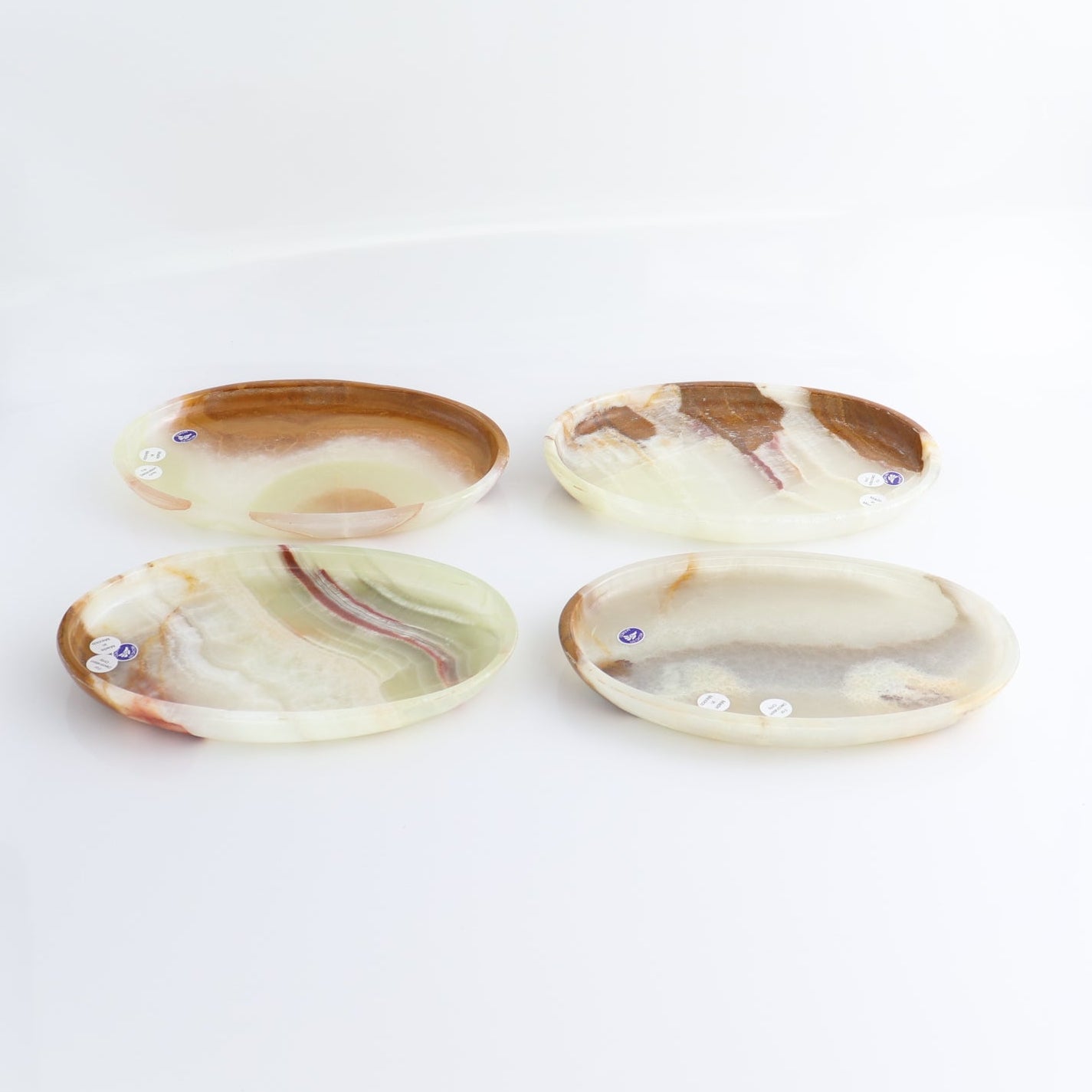 Mexican Onyx/Calcite Oval Dish Set of 4