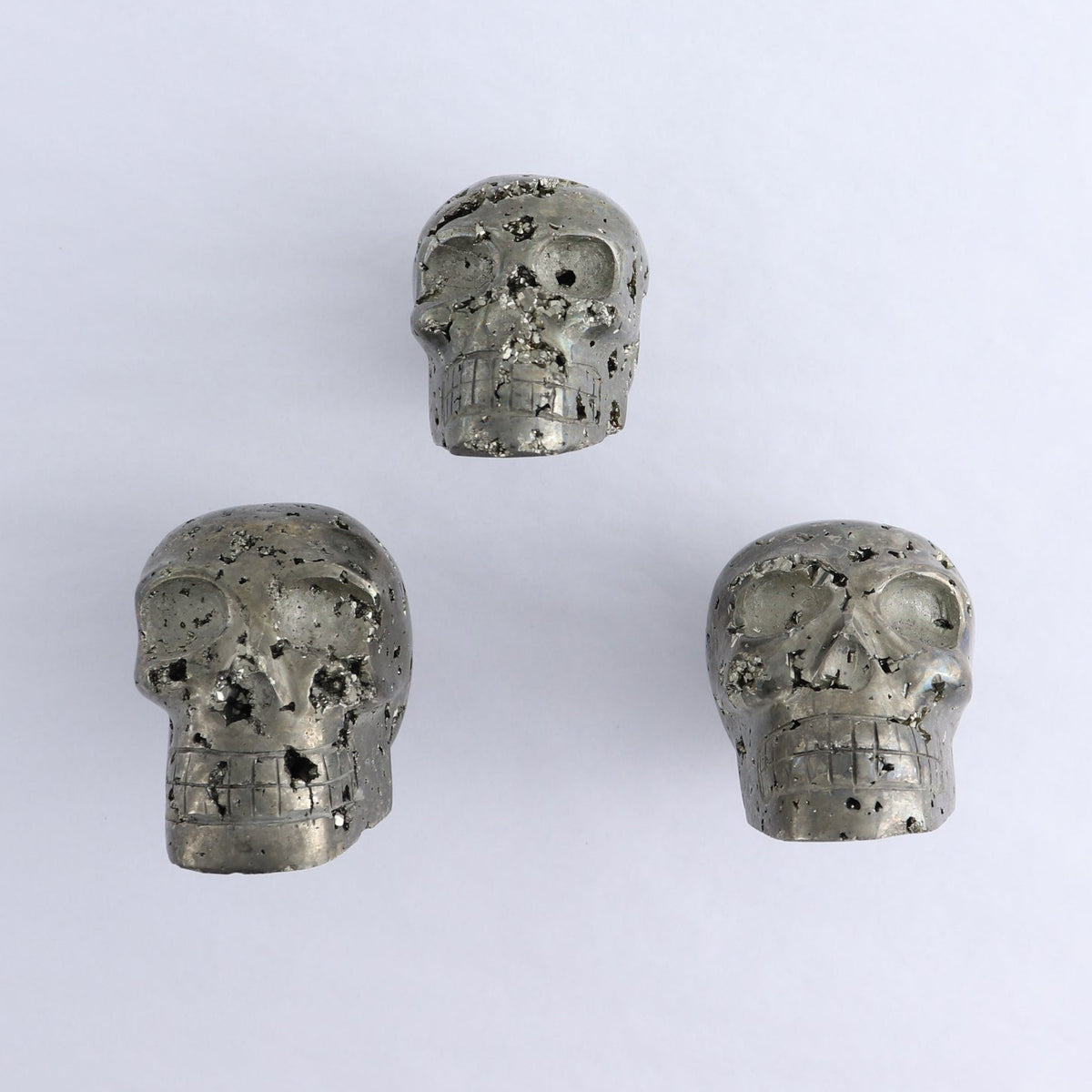 Pyrite Skulls Set of 3