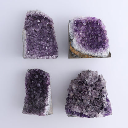 Uruguay Amethyst Cut Base Set of 4 - Expert Wholesale and Supplier of Wholesale Crystals & Bulk Gemstones, ["Amethyst","Cut Base","Uruguay"]