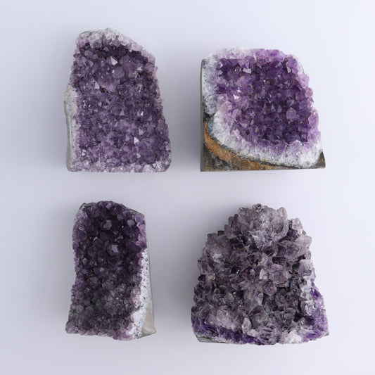 Uruguay Amethyst Cut Base Set of 4