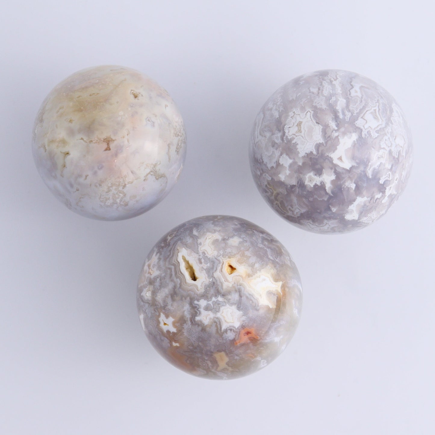 Agate Spheres Set of 9 - Expert Wholesale and Supplier of Wholesale Crystals & Bulk Gemstones, ["Agate","Madagascar","Spheres"]