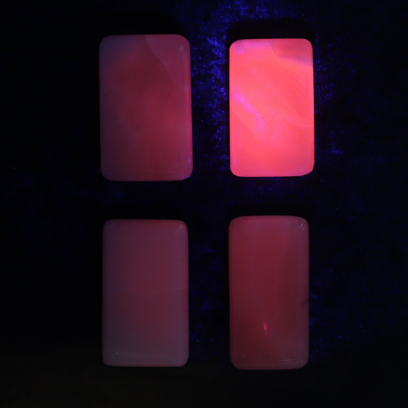 Pink Mangano Calcite Rectangles Set of 12