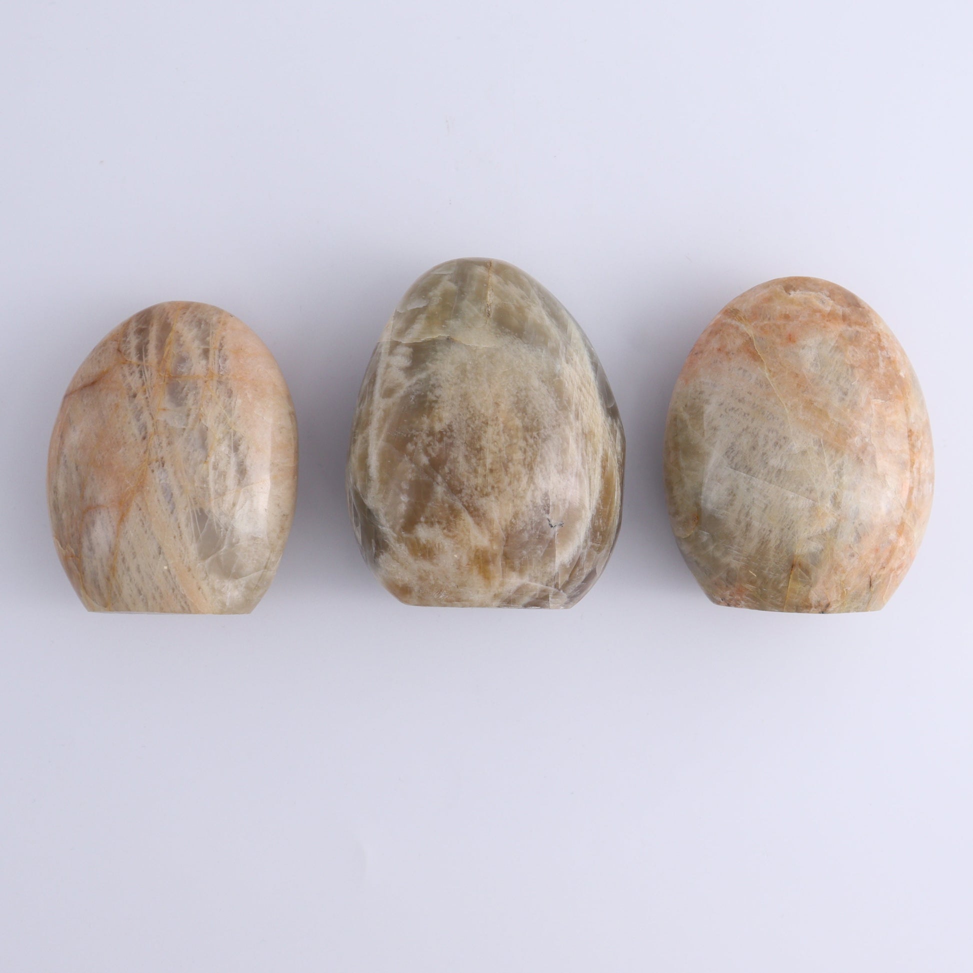 Peach Moonstone Freeform Set of 5 - Expert Wholesale and Supplier of Wholesale Crystals & Bulk Gemstones, ["Freeforms","Peach Moonstone"]