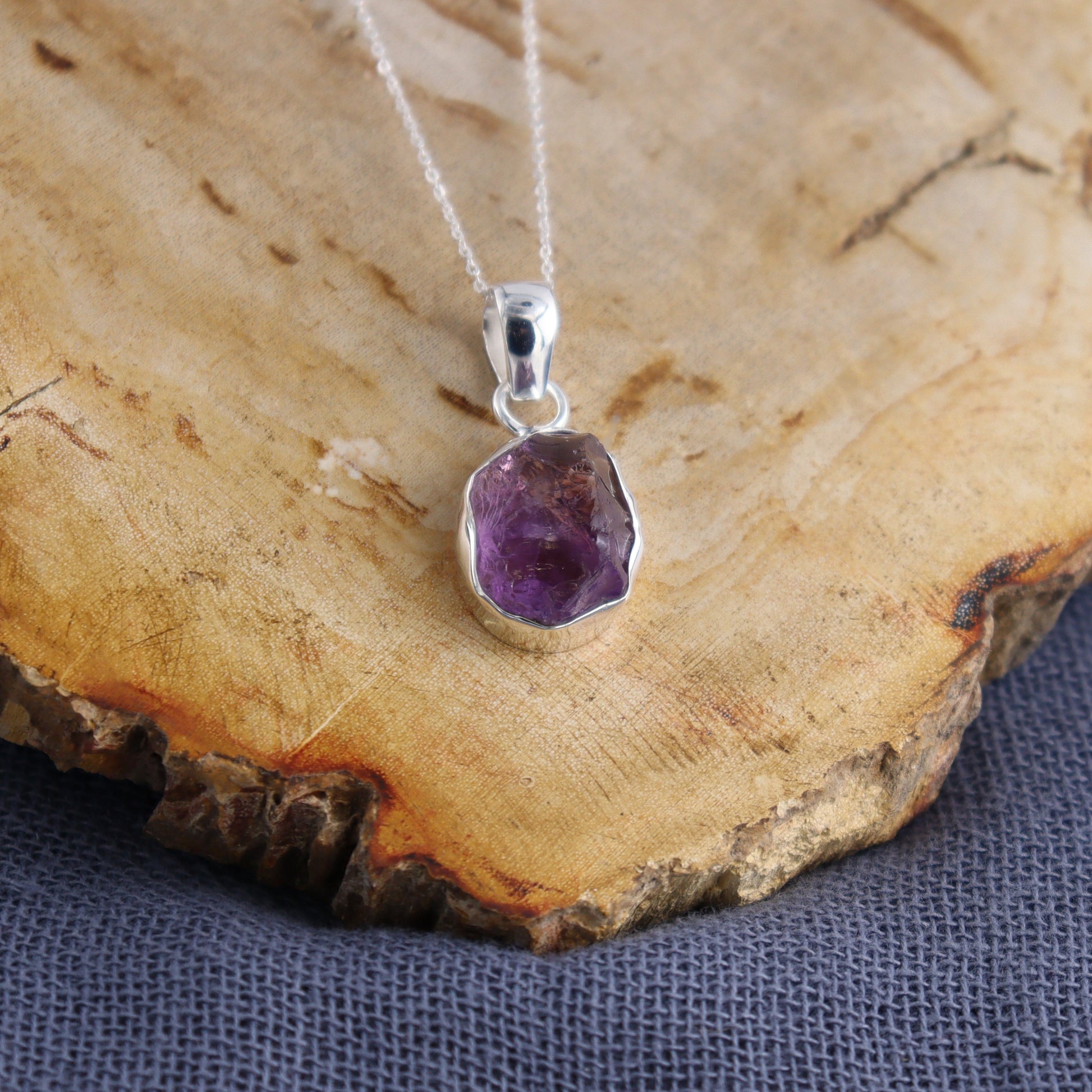 One Amethyst Sterling Silver Pendant (chain not included) - Expert Wholesale and Supplier of Wholesale Crystals & Bulk Gemstones, ["Amethyst","Pendant","sterling silver"]