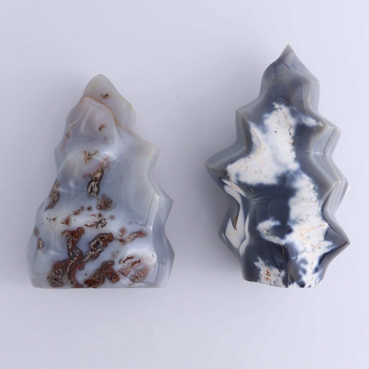 Agate Flames Set of 2 - Expert Wholesale and Supplier of Wholesale Crystals & Bulk Gemstones, ["Agate","close_30","flames","Madagascar"]