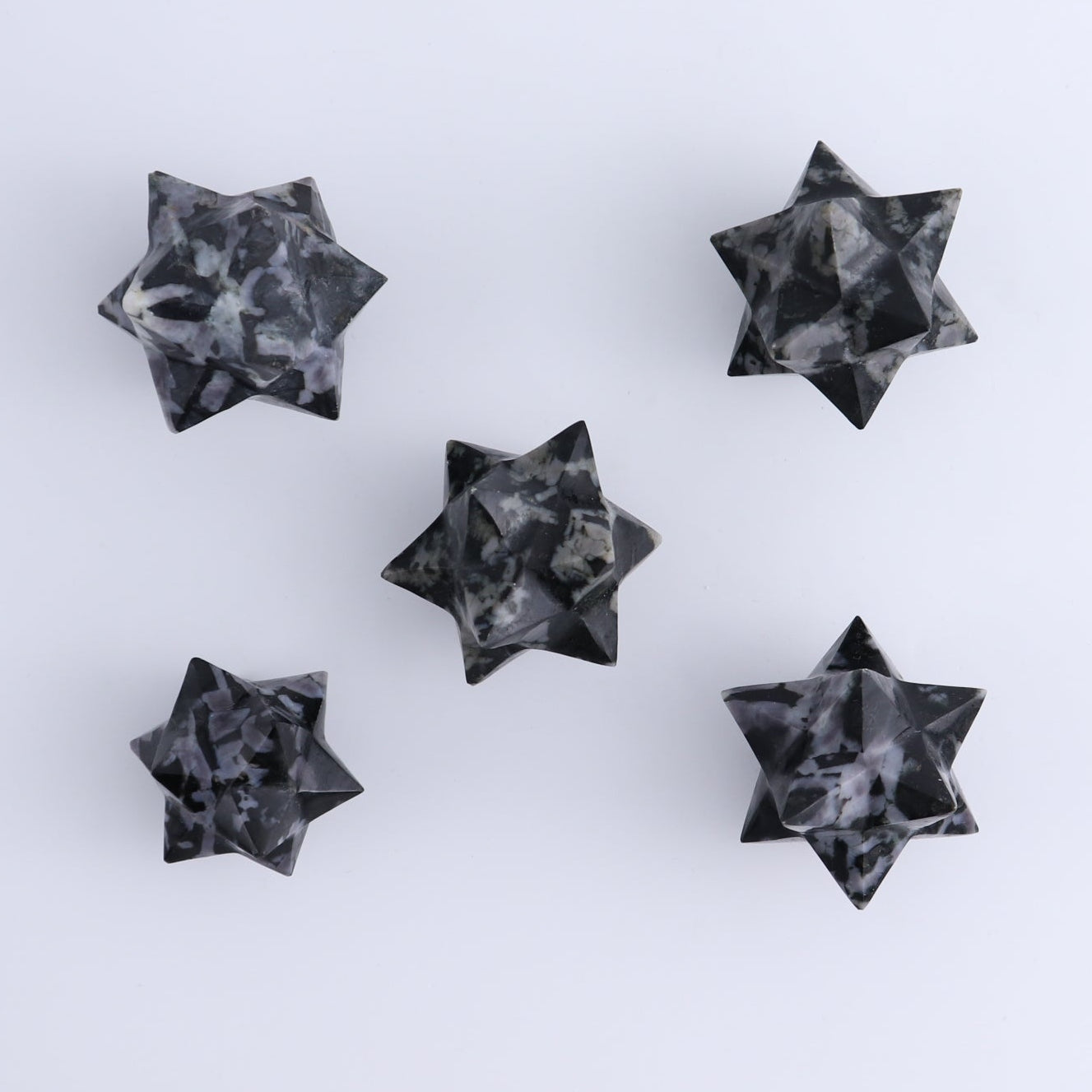 Indigo Gabbro Stars Set of 17 & 3 Cut Base Stars - Expert Wholesale and Supplier of Wholesale Crystals & Bulk Gemstones, ["Indigo Gabbro"]