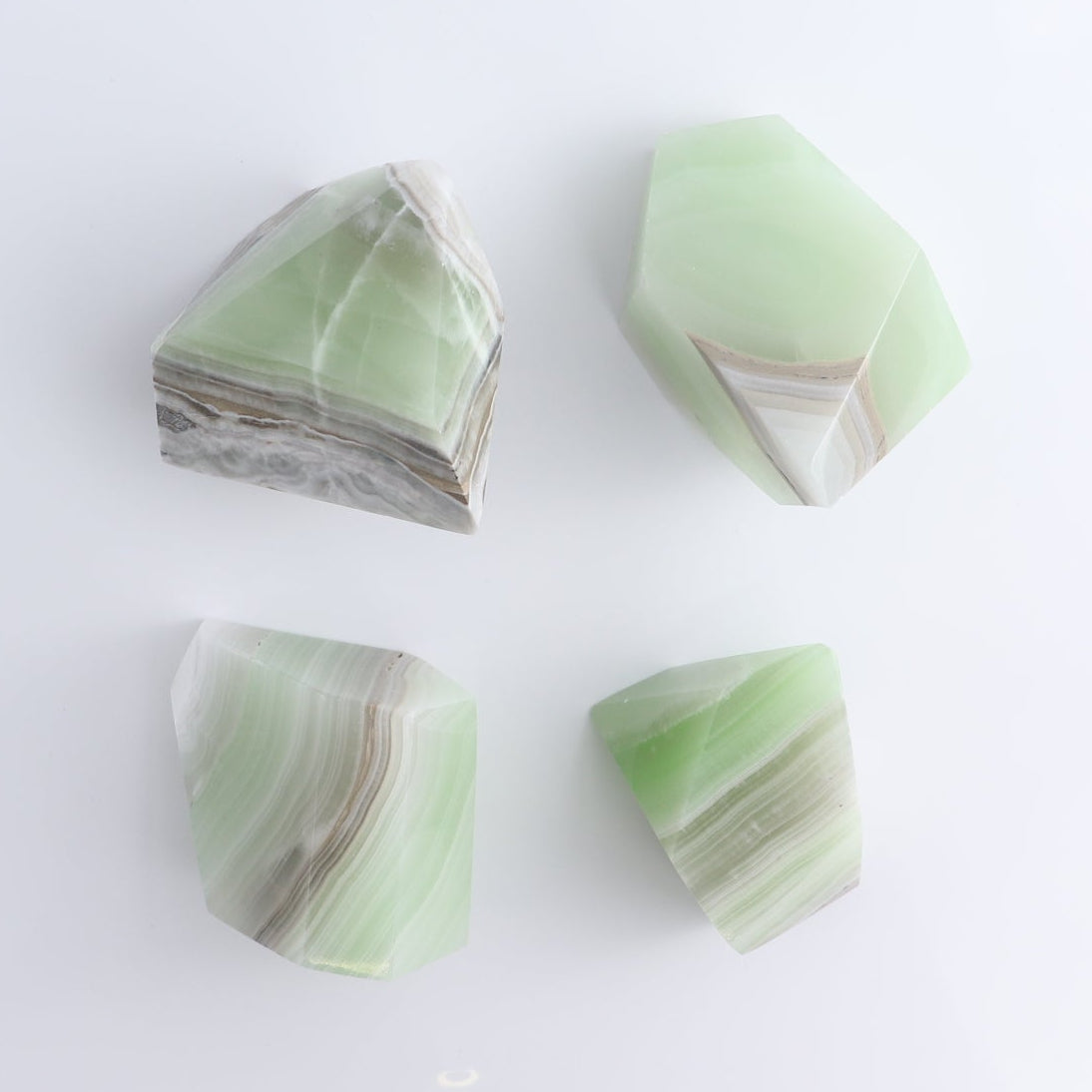 Green Calcite Freeforms Set 4