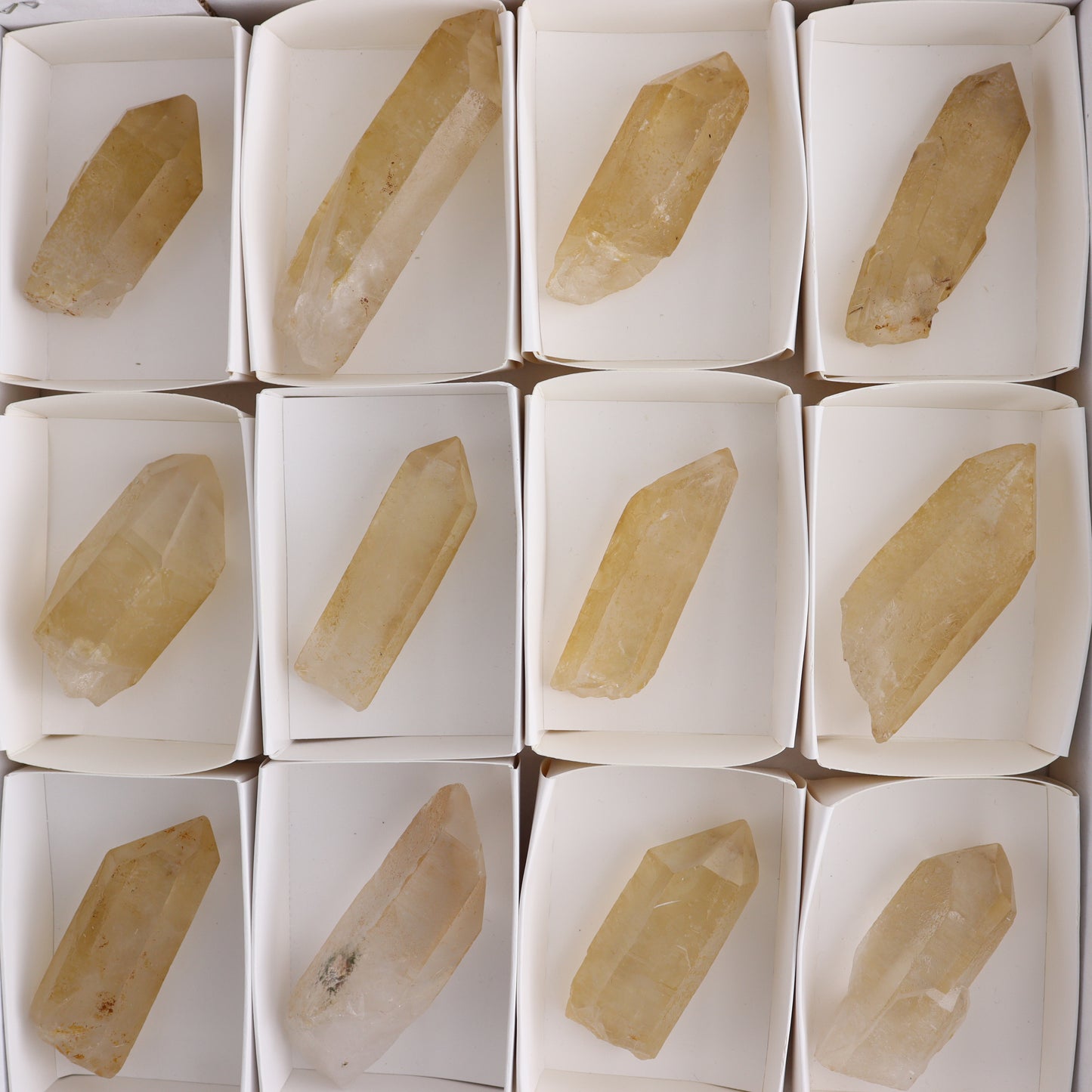 Tangerine Quartz Rough Towers Set of 16 - Expert Wholesale and Supplier of Wholesale Crystals & Bulk Gemstones, ["Quartz","Rough","Tangerine Quartz","Towers"]