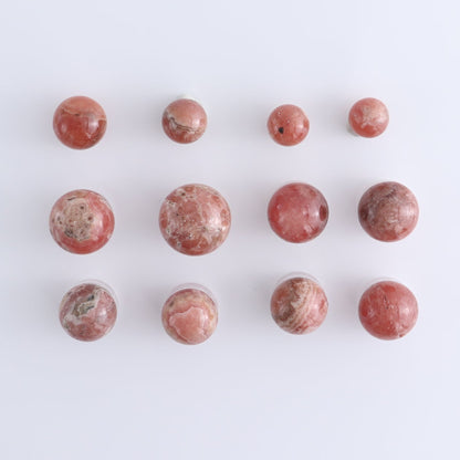 Rhodochrosite Spheres Set of 12