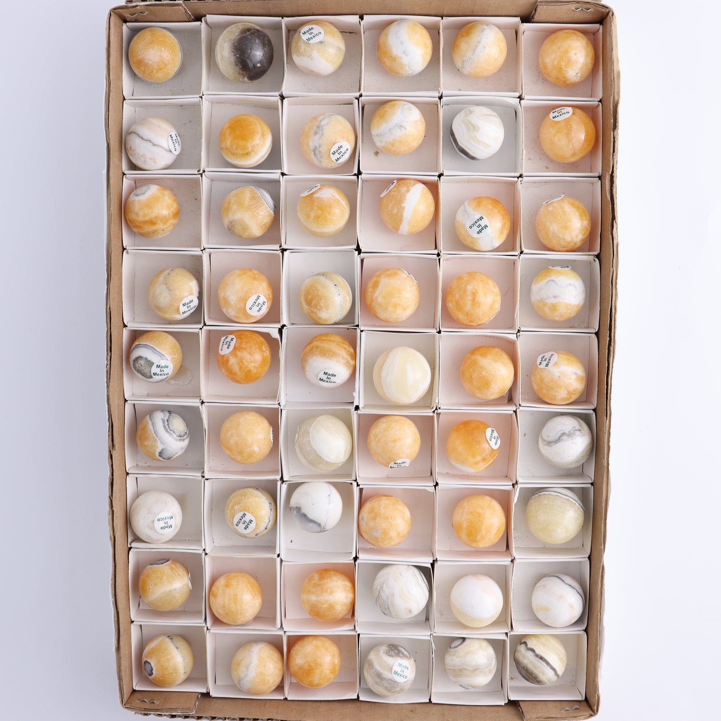 Onyx Spheres Set of 54 - Expert Wholesale and Supplier of Wholesale Crystals & Bulk Gemstones, ["Mexico","onyx","Spheres"]