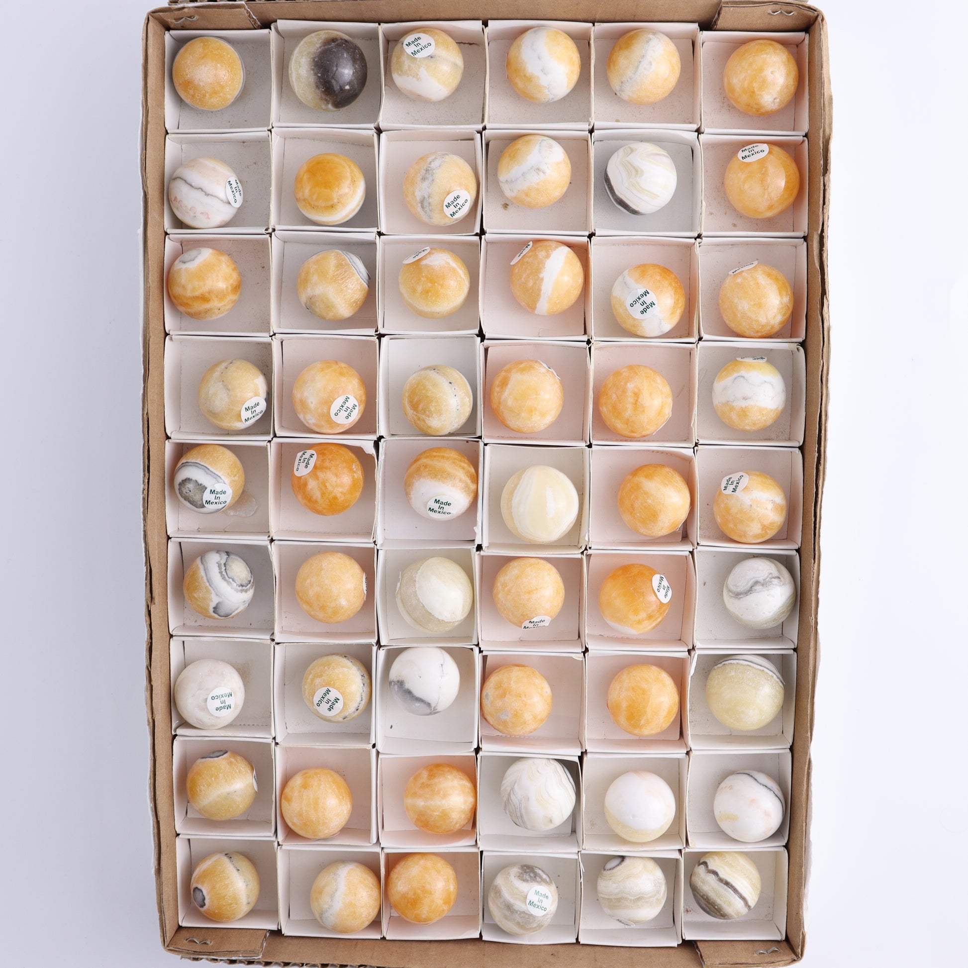 Onyx Spheres Set of 54 - Expert Wholesale and Supplier of Wholesale Crystals & Bulk Gemstones, ["Mexico","onyx","Spheres"]