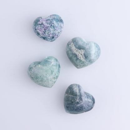 Fluorite Hearts Set of 7 - Expert Wholesale and Supplier of Wholesale Crystals & Bulk Gemstones, ["Fluorite","Hearts","Mexico"]