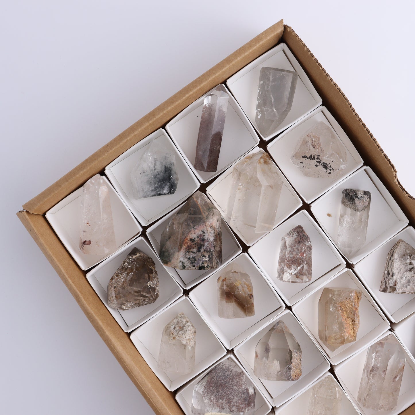 Garden Quartz Towers Set of 20 - Expert Wholesale and Supplier of Wholesale Crystals & Bulk Gemstones, ["Garden Quartz","Quartz","Towers"]