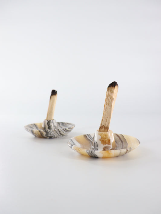 Zebra Onyx Palo Santo / Incense Holders Set of 6 - Expert Wholesale and Supplier of Wholesale Crystals & Bulk Gemstones, []