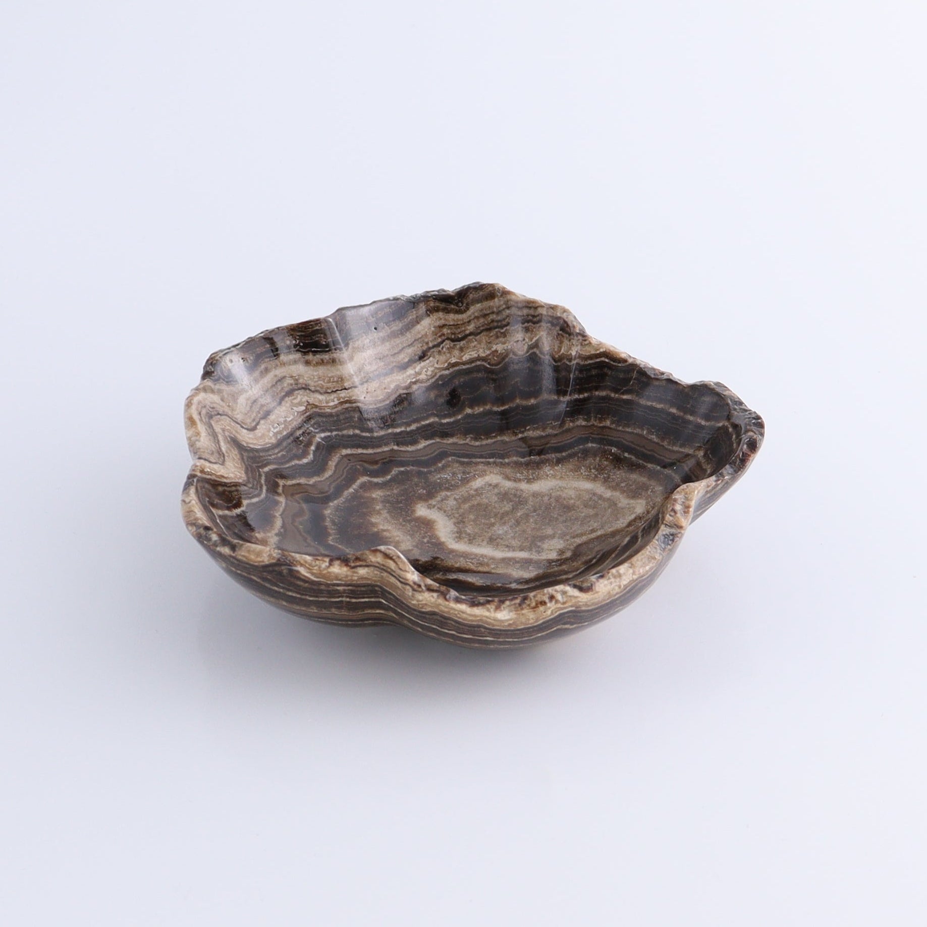 One Mexican Onyx/Calcite Chocolate Irregular Bowl - Expert Wholesale and Supplier of Wholesale Crystals & Bulk Gemstones, ["bowl","Bowls","Calcite","Catalog Onyx","Decorative Dish","Mexico","onyx"]