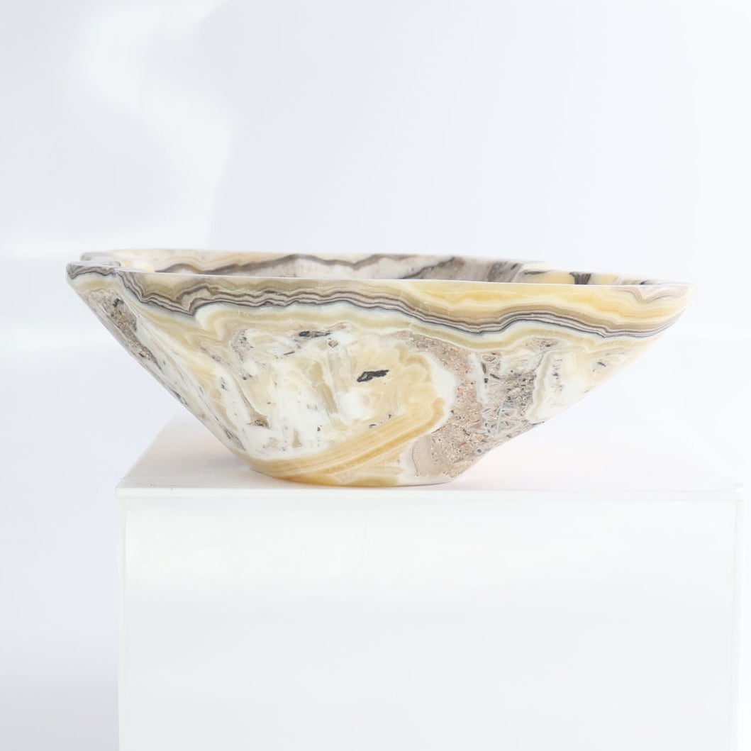 Mexican Onyx/Calcite Bowl 9"