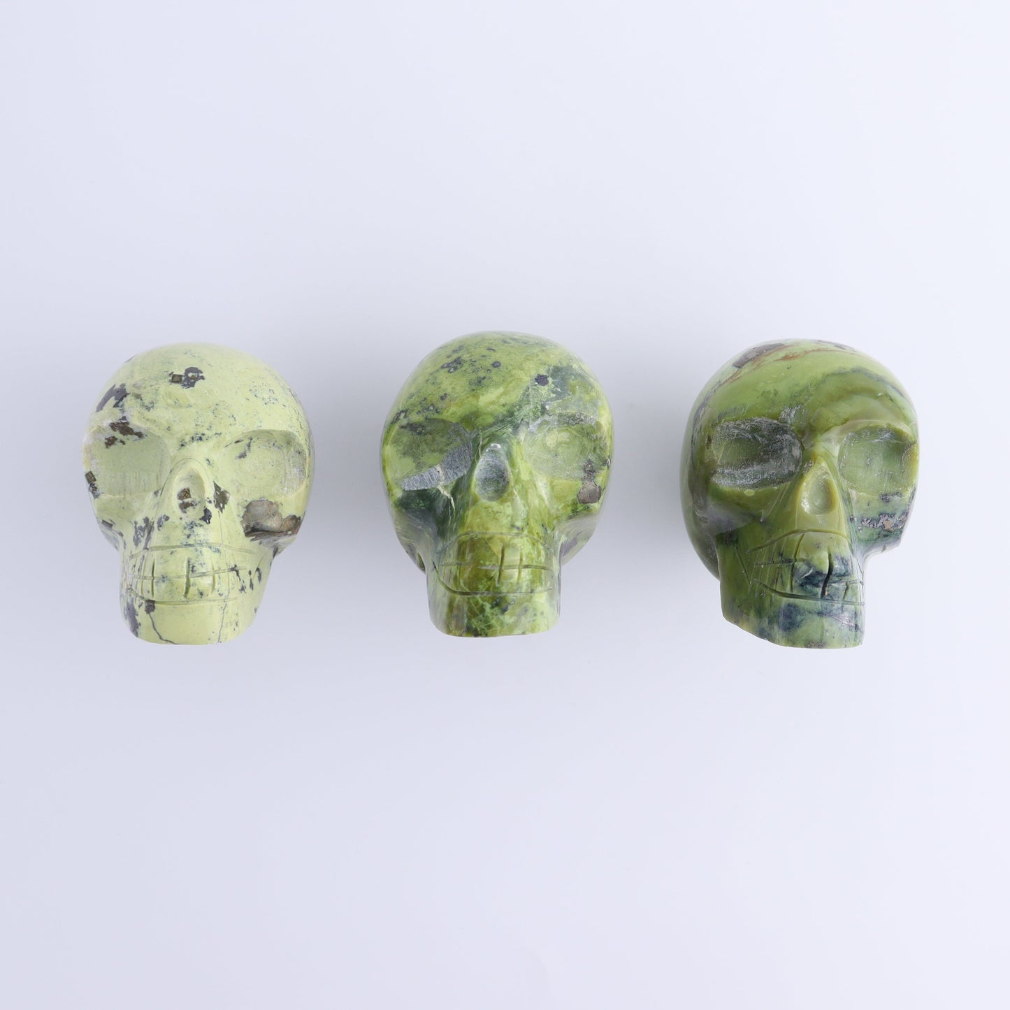 Serpentine Skulls Set of 3