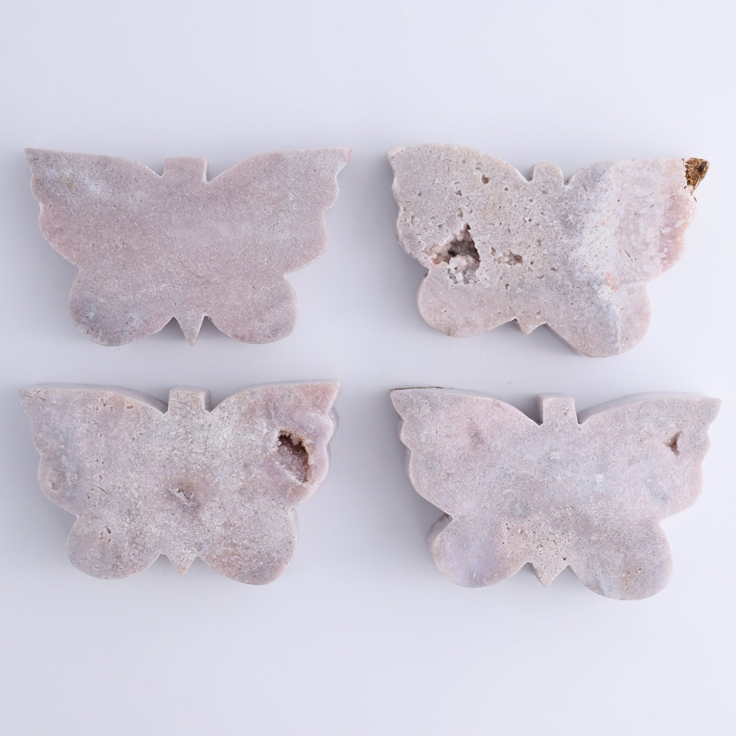 Pink Amethyst Butterflies Set of 4 - Expert Wholesale and Supplier of Wholesale Crystals & Bulk Gemstones, ["Amethyst","Brazil","Butterflies","close_30","Pink Amethyst"]