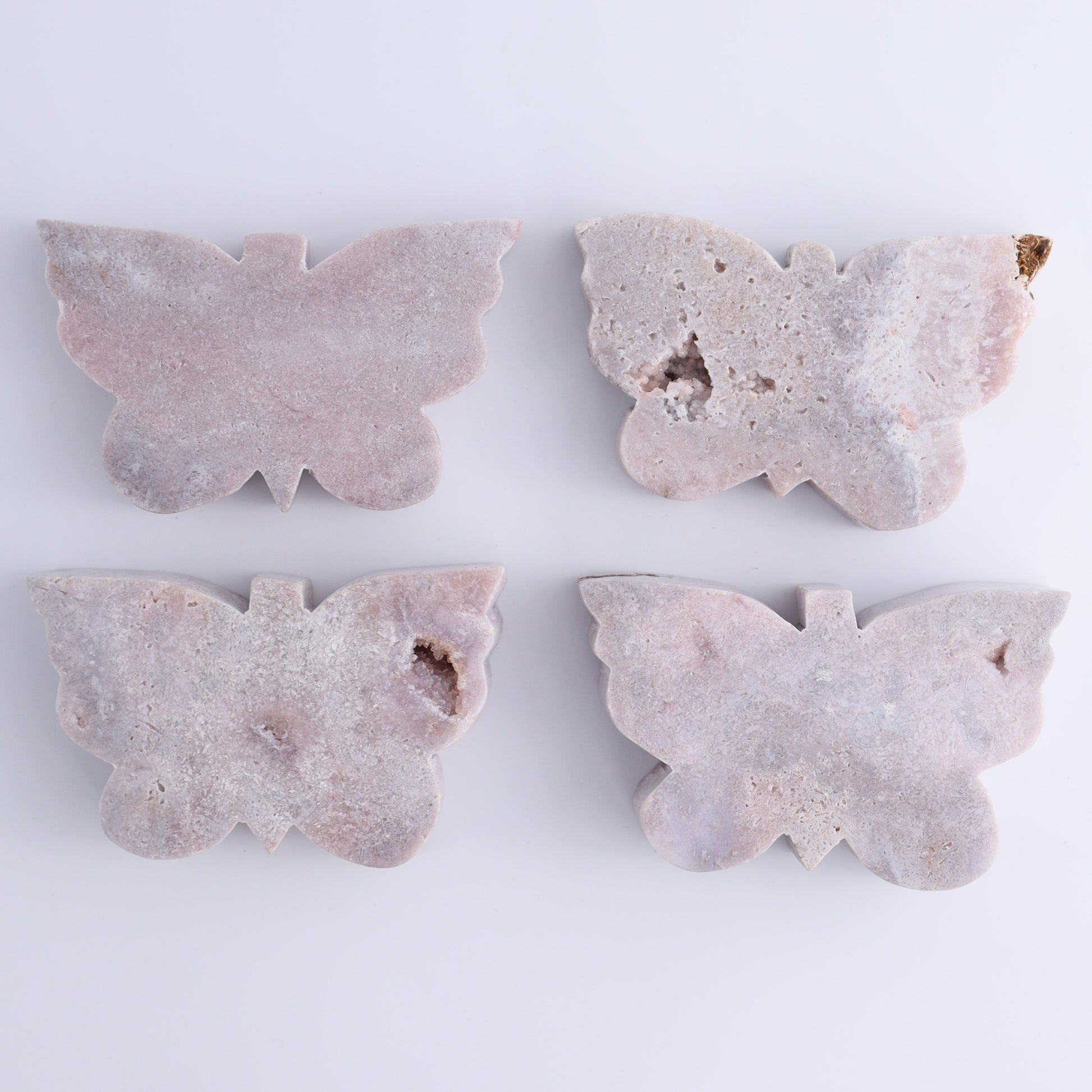 Pink Amethyst Butterflies Set of 4 - Expert Wholesale and Supplier of Wholesale Crystals & Bulk Gemstones, ["Amethyst","Brazil","Butterflies","close_30","Pink Amethyst"]