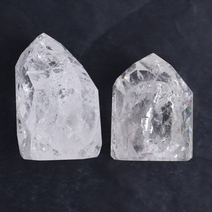 Crackled Quartz Towers Set of 6 - Expert Wholesale and Supplier of Wholesale Crystals & Bulk Gemstones, ["Brazil","Clear Quartz","Crackled","Points","Quartz","Towers"]