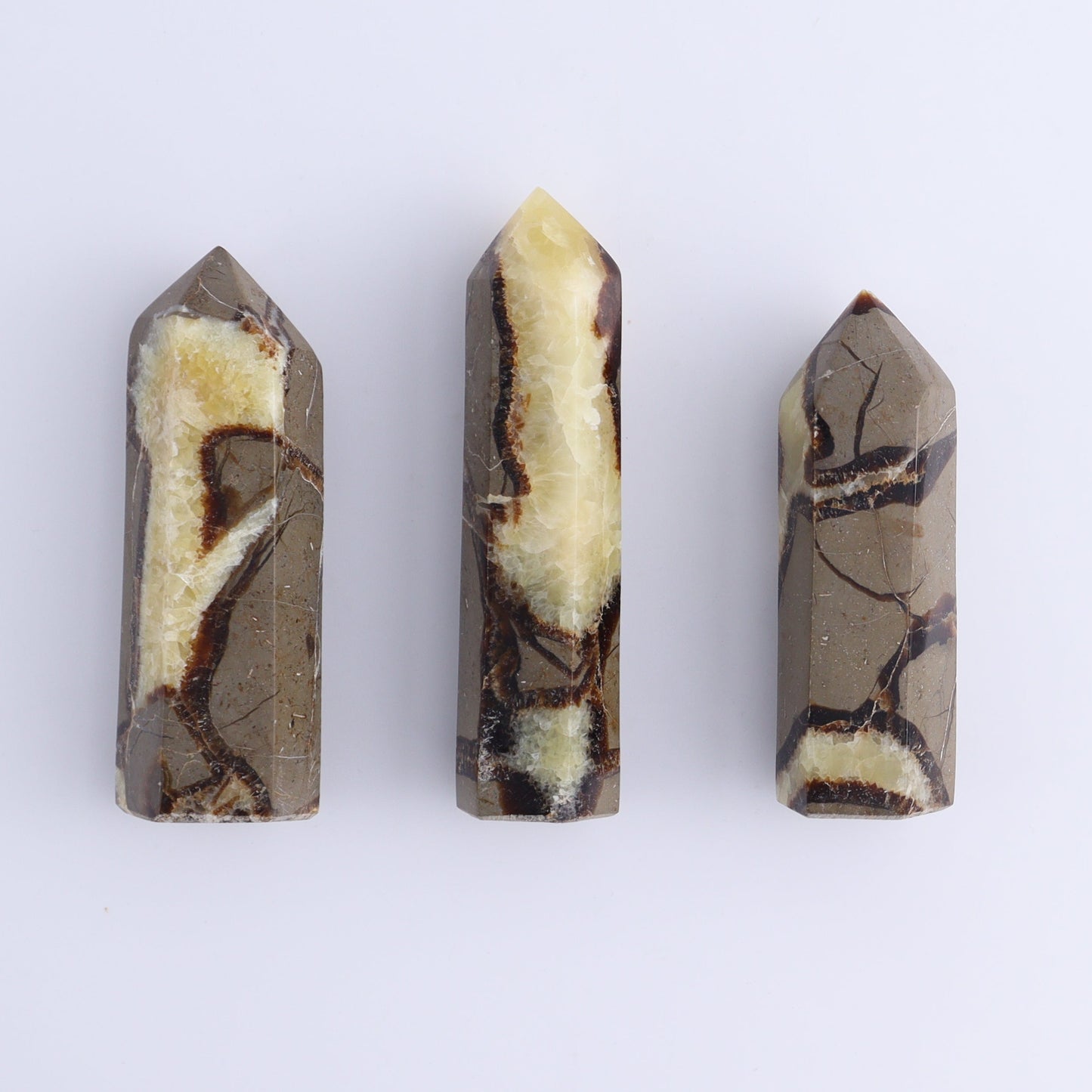 Septarian Towers Set of 9 - Expert Wholesale and Supplier of Wholesale Crystals & Bulk Gemstones, ["Madagascar","Septarian","Towers"]