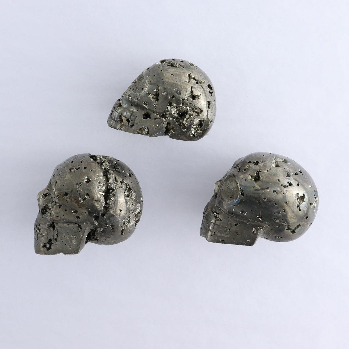Pyrite Skulls Set of 3
