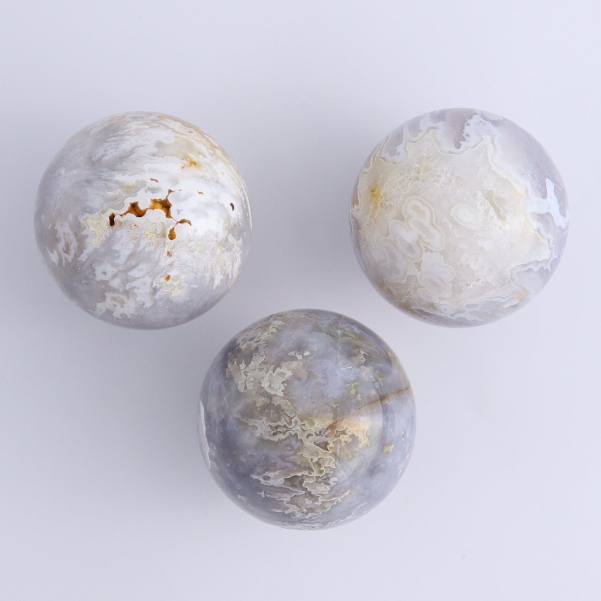 Agate Spheres Set of 9 - Expert Wholesale and Supplier of Wholesale Crystals & Bulk Gemstones, ["Agate","Madagascar","Spheres"]