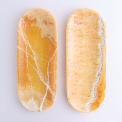 One Oval Dish Mexican Onyx/Calcite Orange - Expert Wholesale and Supplier of Wholesale Crystals & Bulk Gemstones, ["Calcite","Catalog Onyx","Decorative Dish","Mexico","onyx"]