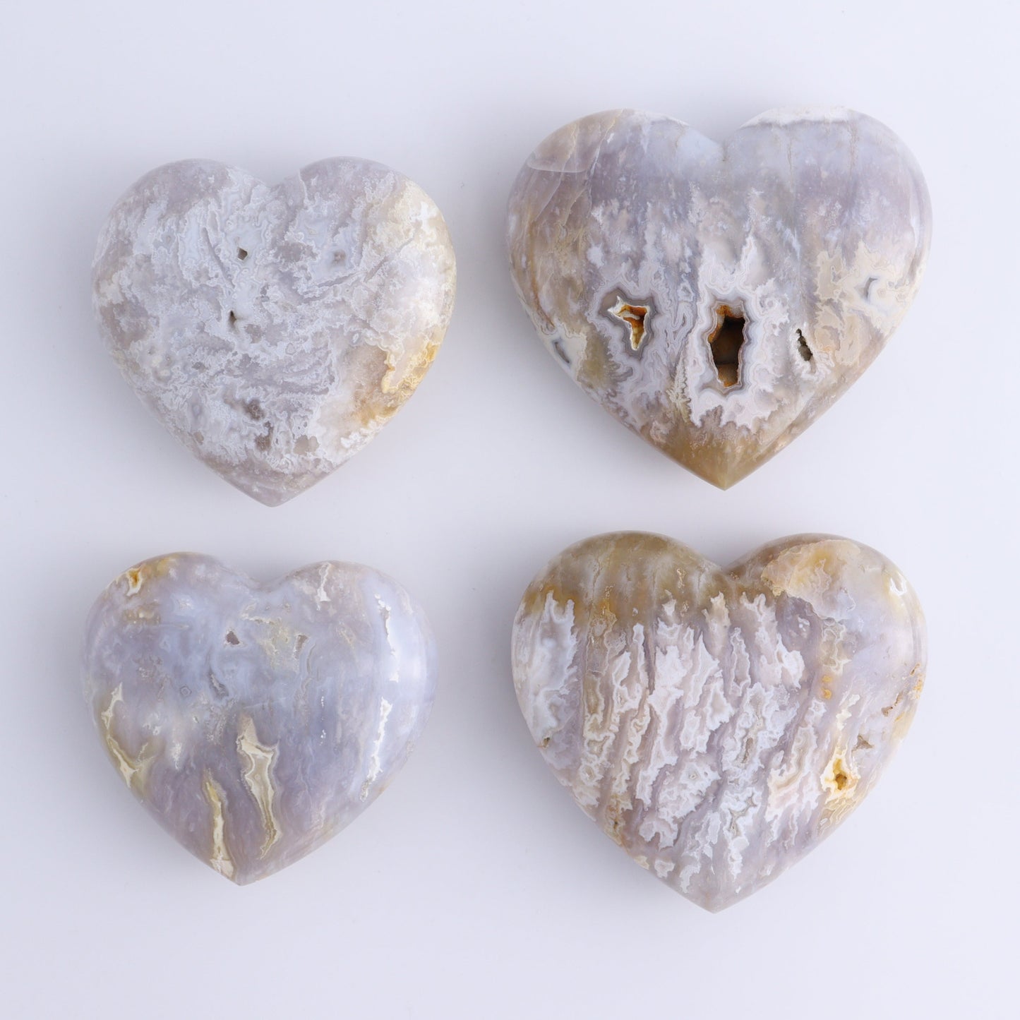 Agate Hearts Set of 12 - Expert Wholesale and Supplier of Wholesale Crystals & Bulk Gemstones, ["Agate","Hearts"]