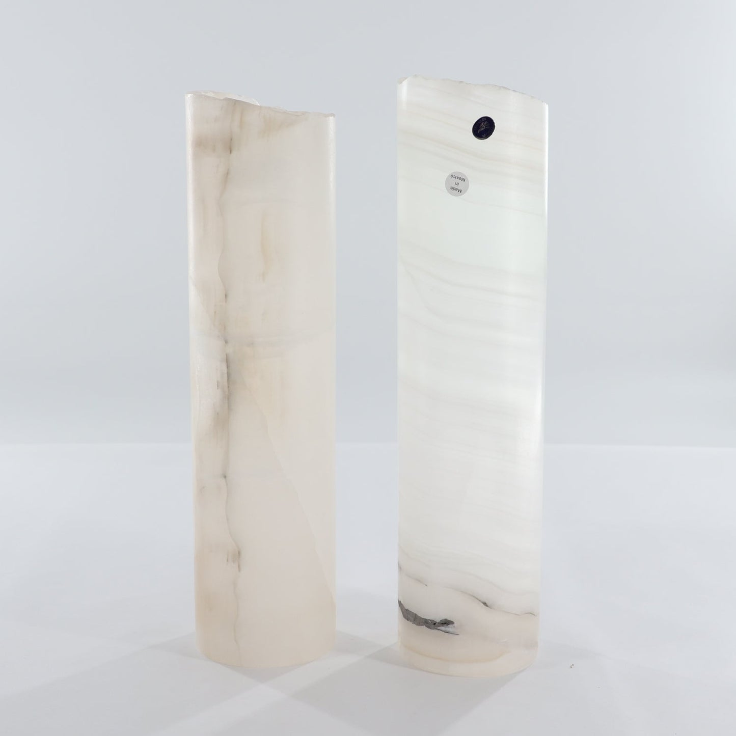 One 12" White Rough Top Onyx Lamp Blind