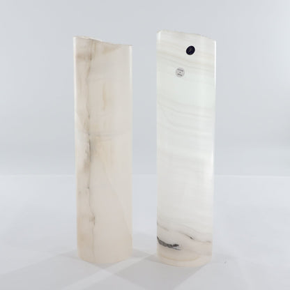 One 12" White Rough Top Onyx Lamp Blind